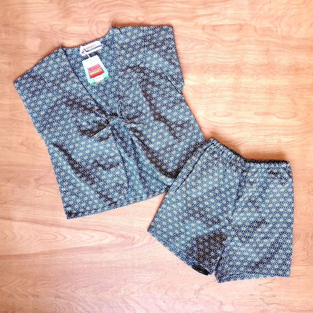 Snoopy Peanuts Familiar Japan Girls Outfit 110 US 4T Shorts Top Geometric Blue